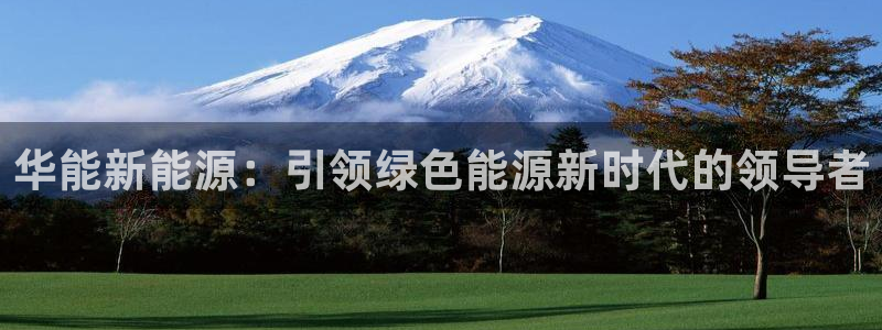新宝gg找回账号：华能新能源：引领绿色能