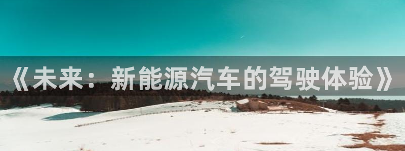 新宝gg提点:《未来:新能源汽车的驾驶体验》