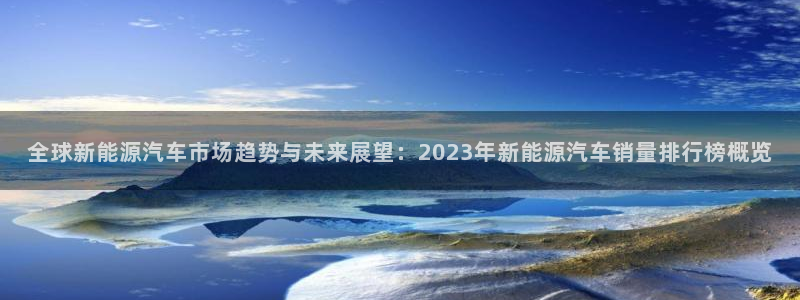 新宝GG反点:全球新能源汽车市场趋势与未来展望:2023年新
