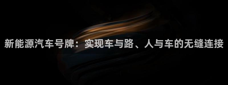 新宝_gg:新能源汽车号牌:实现车与路、人与车的无缝连接