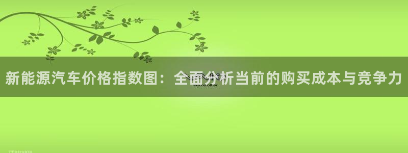 新宝gg博彩:新能源汽车价格指数图:全面分析当前的购买成本与