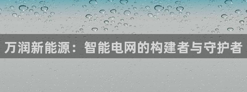 gg新宝：万润新能源：智能电网的构建者与