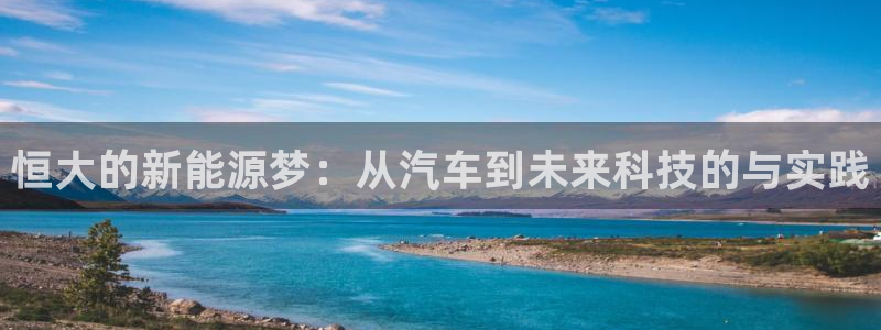 新宝gg平台注册：恒大的新能源梦：从汽车